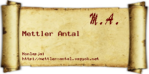 Mettler Antal névjegykártya